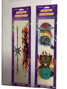 Artistic Creations TEMPORARY TATTOOS - Fun  - Approved FDA,Made in US - Picture 1 of 8