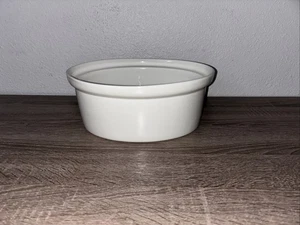 "Cuenco ovalado grande de porcelana blanca Apilco France 8""x10""" - Imagen 1 de 4