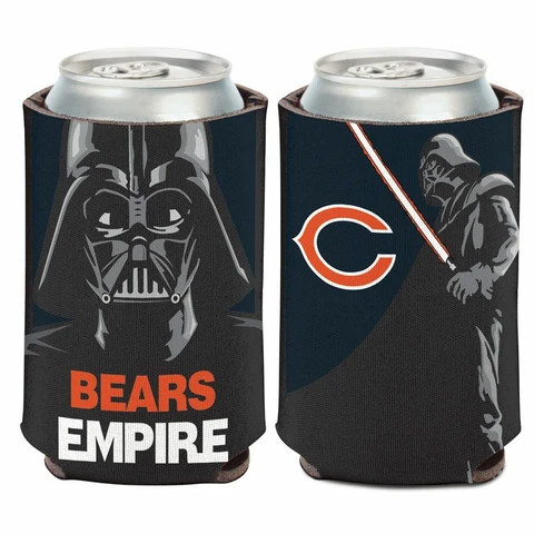 CHICAGO BEARS STAR WARS DARTH VADER SOFT FOAM CAN BOTTLE COOZIE COOLER HOLDER Cover
