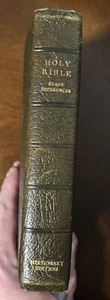 Vintage LDS Mormone grüner Wasserbüffel Kalbsleder Leder Heilige Bibel Missionar Ausgabe - Bild 1 von 11