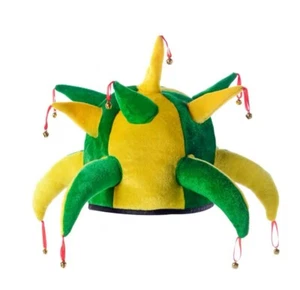 Jester Spikes Hat with Bells Fancy Dress Headgear or Sports Party Accessory - Picture 1 of 13