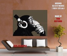 V1986 The Chimp Stereo Headphones Painting Music Art POSTER PRINT POSTER POSTER POSTER