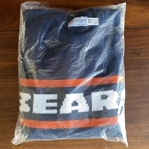 Cliff Engle Chicago Bears Wool Sweater Mike Ditka Blue NFL Rare NOS Vintage - Picture 1 of 8