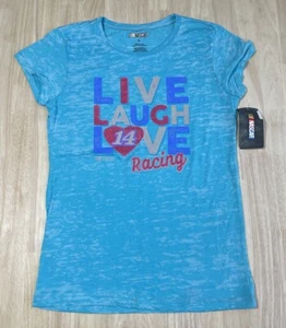 T-shirt bambino Youth XL Tony Stewart #14 Nascar LIVE LAUGH LOVE Racing Heathered nuova con etichette - Foto 1 di 6