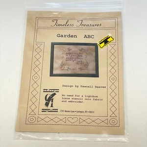Timeless Treasures Stitchery Quilt Embroidery Sewing Template Garden ABC - Picture 1 of 6