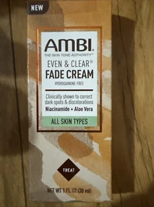 AMBI Even & Clear Facial Fade Cream, Hydroquinone Free, 1 oz DISCONTINUED - Picture 1 of 4