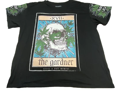 Camiseta Skull Ghanja Para Hombre 3XL Negra Fresca Lavandería POT XVII The Gardener Foto 1 de 4