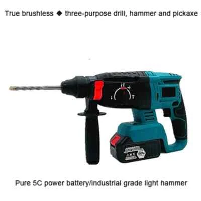 Cordless Rotary Hammer Drill Functins Electric Brushless Hammer Impact Drill - Image 1 of 4