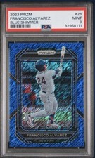 2023 Panini Prizm Francisco Alvarez BLUE SHIMMER #d /7 Graded PSA 9 MINT!!!