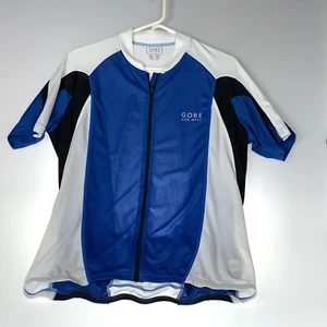 Gore Bike Wear Cycling Jersey, XL (39.75-41.75) Full Zip Blue White Black  - Picture 1 of 5