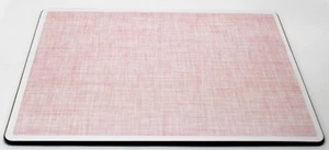 Mantel individual Pottery Barn Kids rosa claro blanco corcho trasero 15x12 - Imagen 1 de 4