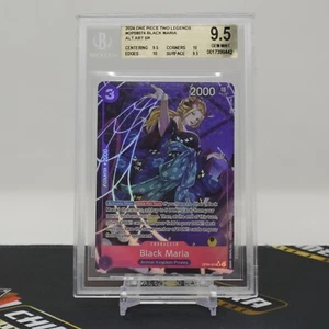 BGS 9.5 GEM MT Black Maria Alt Art #OP08-074 Two Legends English One Piece Card - Imagen 1 de 2