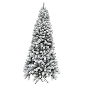  12-Ft. Alaskan Pine Flocked Artificial Christmas Tree with Stand 12 Ft. Unlit - Picture 1 of 7