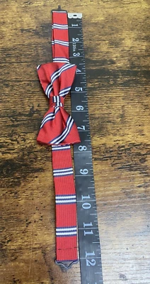 PAJARITA BROOKS BROTHERS 100% ALGODÓN FLECE ROJA CON RAYAS BLANCAS Y AZULES Foto 1 de 4