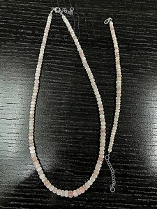 Designer BBJ Sterling Silver Rose Quartz Strand Necklace Bracelet Set 66 ct tw - Picture 1 of 7