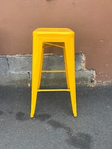 Tolix Stool in Yellow - Picture 1 of 7