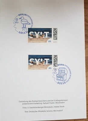 Ministerfaltkarte Beliebte Urlaubsziele der Deutschen - Sylt Erstausgabe 2024 - Bild 1 von 3