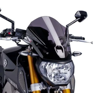 PUIG Windscreen Naked New Gen Touring Series Dark Smoke Yamaha FZ-09 (2014-2016) - Picture 1 of 2