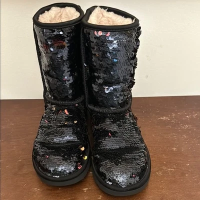 UGG | Black Sequin Boots Size 5 - Image 1 of 4