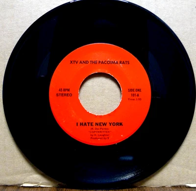XTV And The PACOMIA RATS I Hate New York B/W Elect Me ORIGINAL 7" 45 Punk KBD NM - Image 1 of 4