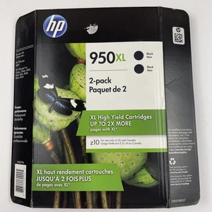 HP Genuine 950XL Black Noir 2 Pack Ink Cartridge # 585794 | FACTORY SEALED - Picture 1 of 6