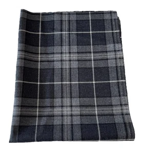 House Of Edgar Tartan Hebridean Granite   100% Wool 77 Cm Long /60 Cms Wide - Picture 1 of 3