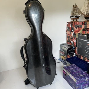 Tonareli Fiberglass Viola Case W/Wheels Special Edition Carbon Fiber Checkered - Picture 1 of 24
