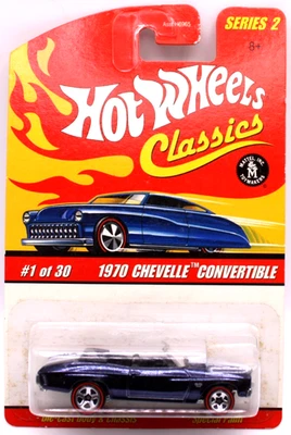 Chevy Chevelle Conv. Hot Wheels Classics Serie 2 #1 1970 SF negro RL5spk's Foto 1 de 4