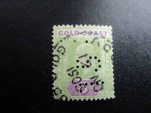 Gold Coast 5/-SG46 Perfin-£130.00 for Normal Used-Post UK-Read all Below. Lot 27 - Picture 1 of 2