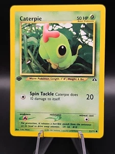 1st Edition Caterpie 53/75 Neo Discovery Pokemon Card - Picture 1 of 3