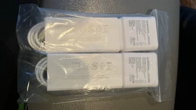 Two Pack Samsung Adaptive Fast Charging Wall Charger - White (EP-TA20JWE) - Image 1 of 3