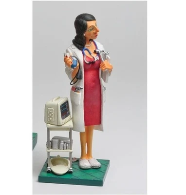 Statuetta Donna Medico Caricatura Dottore Statuina da Collezione Forchino 24 cm Foto 1 de 4