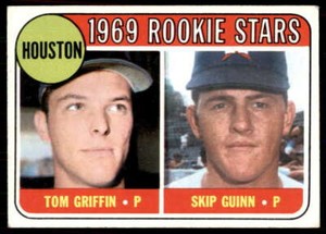1969 TOPPS TOM GRIFFIN/SKIP GUINN ASTROS ROOKIES #614 ROOKIE RC VG-EX+ X4109