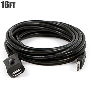 16FT USB-A Male to Type A Female Cable Extension Cord For XBOX 360 Kinect PS3 - Picture 1 of 3