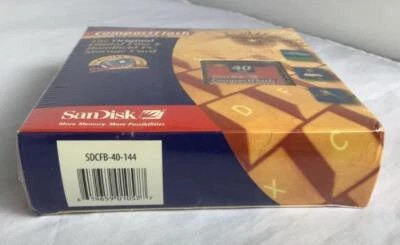 Vintage SanDisk 40MB Compact Flash Memory Card (SDCFB-40-144) - Image 1 of 2