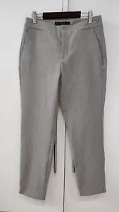Zara Basic Collection Womens Work Smart Trousers Light Grey Dot Size 8 EUR36 - Picture 1 of 7