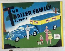 Vintage 2169 Saalfield 1938 The Trailer Family Cut Out Paper Dolls Never Used