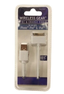 WIRELESS GEAR - Sync & Charge Cable - for iPhone, iPad, iPod 10 Ft Cord - NEW - Photo 1 sur 3