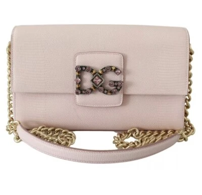Bolso Cartera DOLCE & GABBANA Millennials Cuero Rosa Cristal Borse Hombro Mujeres Foto 1 de 4