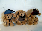 Boyds Bear INDY Plush Dogs, Lot of 3, All Have Tags & Dressed Differently