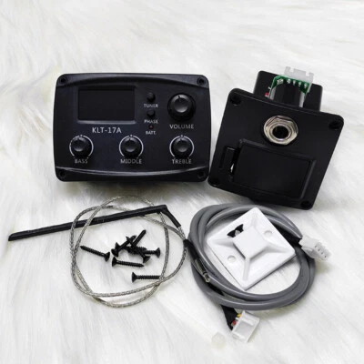Acoustic Guitar Pickups 3-Bands EQ Tuner Preamp Piezo Pickups for Guitar Parts - Image 1 of 4