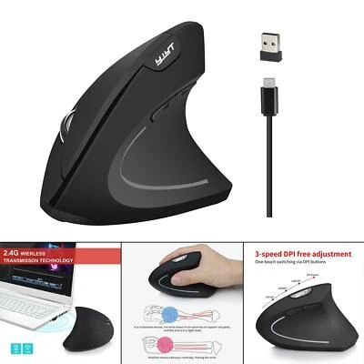 Plastic 2.4GHz WirelESS Vertical Mouse Gaming Mouse - Image 1 of 4