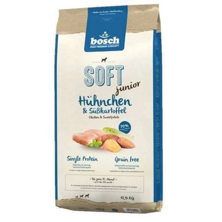 Bosch Soft Junior Hunde Trockenfutter mit Hühnchen und Süßkartoffel - 12,5kg