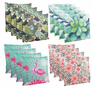 Outdoor-Kissen 4er-Set 45x45cm Dekokissen Gartenkissen Loungekissen Gartendeko - Bild 1 von 5