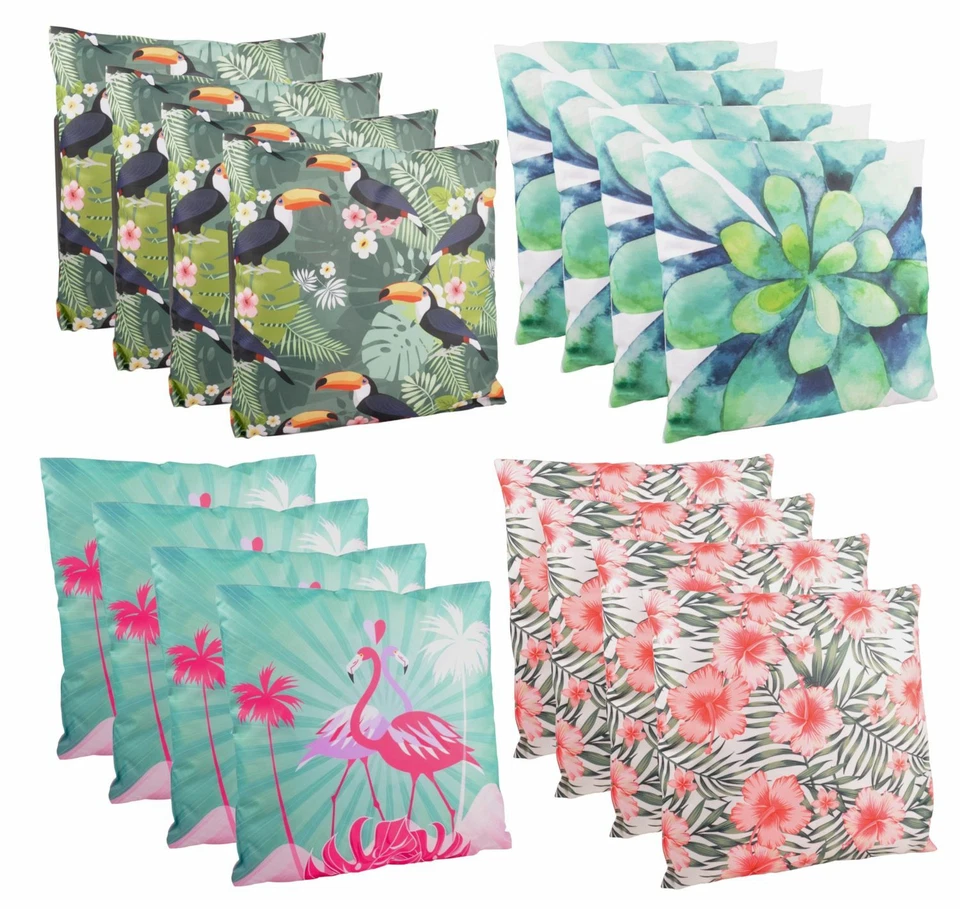 Cojines Al Aire Libre 4er-Set 45x45cm Almohada Decoración Cojín Jardín de Lounge - Imagen 1 de 1