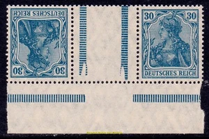 EBS Germany 1921 - Germania - tête-bêche gutter pair - Michel KZ3 + UR - MNH** - Picture 1 of 1