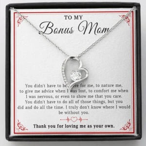 To My Bonus Mom Necklace, Mother Necklace, Birthday Gift for Bonus Mom, Mother - Picture 1 of 17