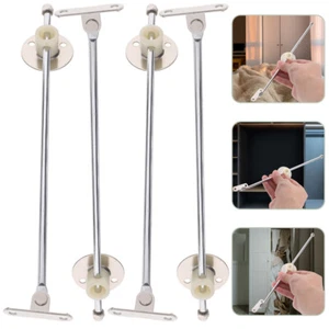 4PCS Cerniera Supporto Coperchio Flap Soggiorno Ammortizzatore Cucina Armadio Cerniera Goccia Foglia Supporto - Foto 1 di 11