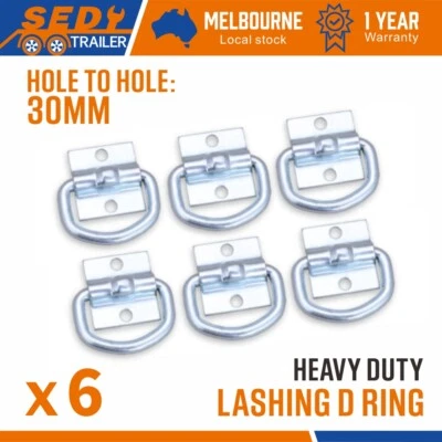 6x Lashing D Ring Tie Down Anchor Point Trailer Truck Toolbox Ute Tray - image 1 of 3