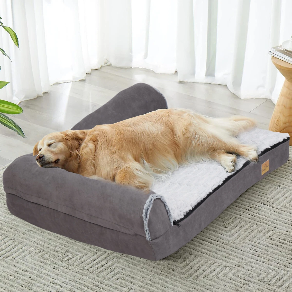 Orthopädisches Hundebett XXL Mit Memory-Schaum – 122 X 76 Cm, Wasserdicht & Abnehmbarer Bezug
